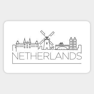 Netherlands Minimal Skyline Magnet